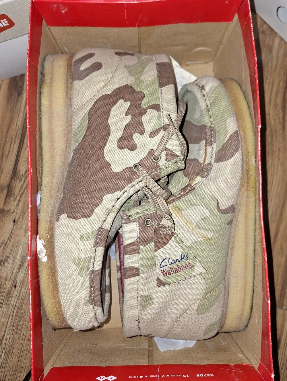 LIMITED EDITION GENTLY USED CLARKS WALLABEES DESERT CAMO
